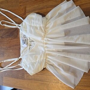 Princess Polly Ivory Peplum Top NWOT